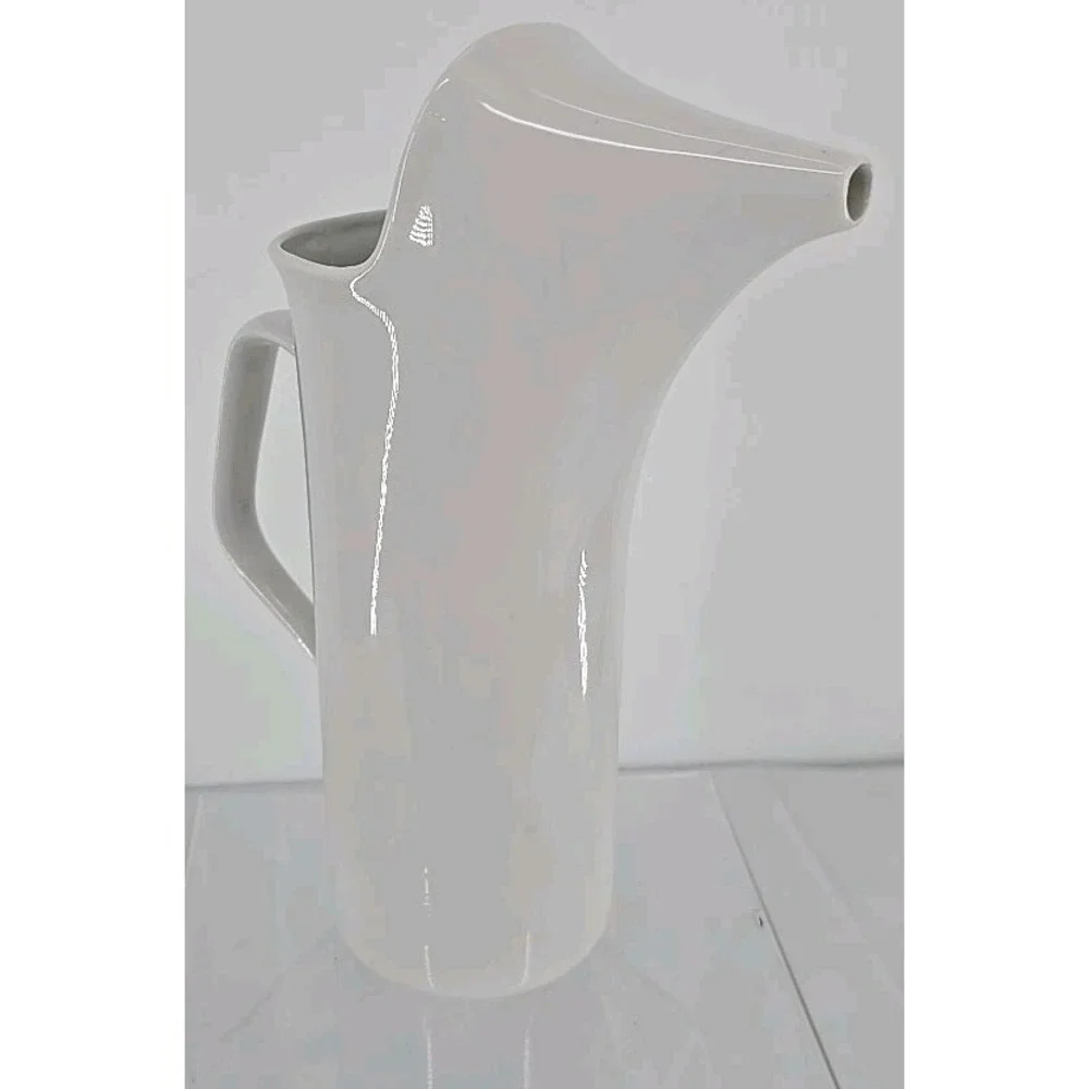 1960‎ Schmid Legardo Tackett Tall MCM Modernist White Ironstone Pitcher